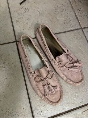Coach Pink Tassel Moccasin Loafers